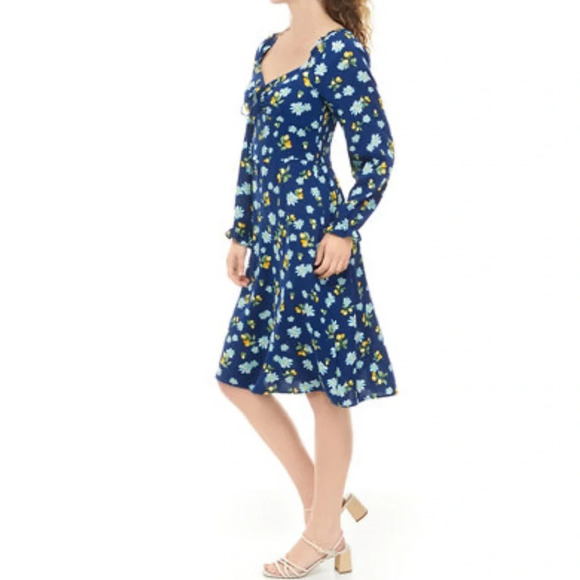 As U Wish Juniors' Long Sleeve Emma Midi Dress size XL - Picture 3 of 4